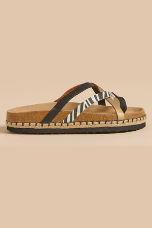 Brakeburn Brown Zebra Multi Strap Sandals eu39uk6