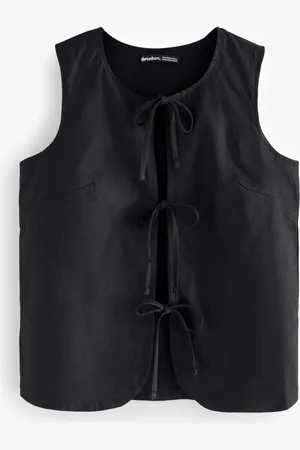 Threadbare Black Tie Front Blend Waistcoat 12