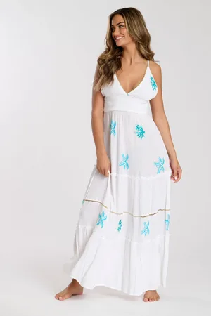 South Beach Embroidered Cami Maxi Dress 16