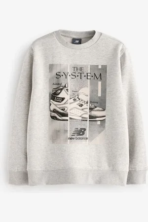New Balance Grey Boys The System Sweatshirt 7