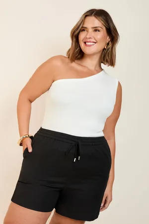 Friends Like These Curve Linen Blend Shorts 16