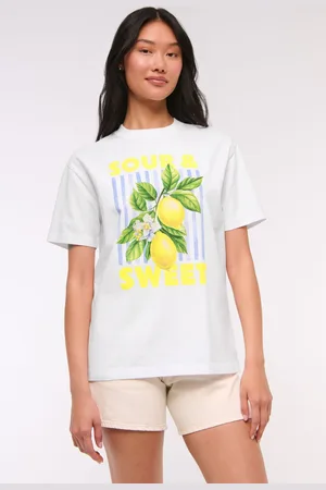 Abercrombie & Fitch Oversized Fruit Graphic Short Sleeve 100% Cotton T-Shirt large
