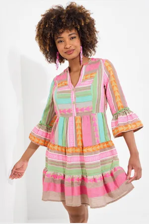 Joe Browns Boho Jacquard Flared Sleeve Tunic Mini Dress AU 16
