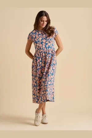 Brakeburn 100% Cotton Midnight Garden Midi Dress AU 18