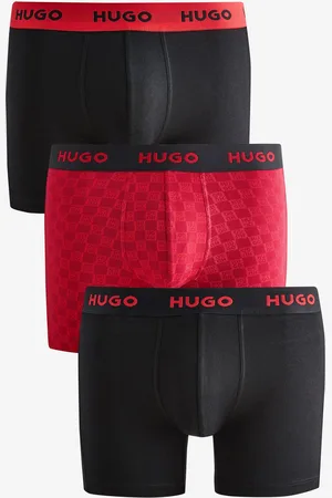 HUGO BOSS Natural Logo Waistband Cotton Boxers 3 Pack S