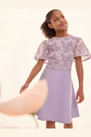 Lipsy London Flutter Sleeve Lace Occasion Dress (5-16yrs) 7 Years (122cm)
