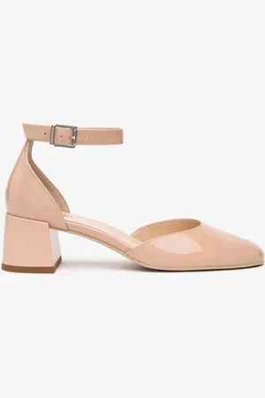 Nero Giardini Leather Ankle Strap Block Heels AU 7 (EU 38)
