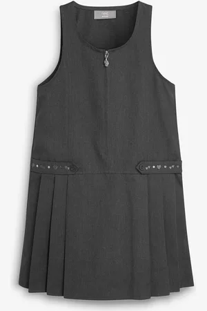 Next Embroidered Zip Front Pinafore School Dress (3-14yrs) 8 Years (128 cm)