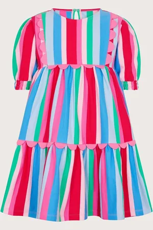 Monsoon Stripe Scallop Jersey Dress 12