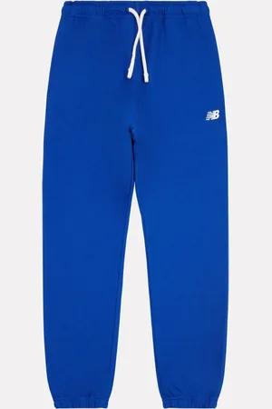 New Balance Light Blue Boys 100% Cotton French Terry Small Logo Joggers 8