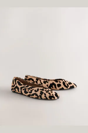 Next Extra Wide Fit Forever Comfort Leather Round Toe Ballerinas