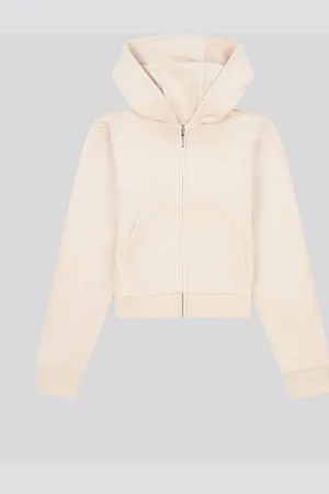 Juicy Couture Pink Bolt Girls Tonal Velour Zip Up Hoodie 15