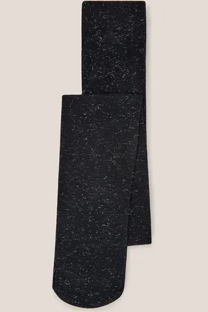White Stuff Black Sparkle Sienna Tights M
