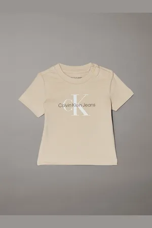 Calvin Klein Cream Newborn Short Sleeve T-Shirt 6