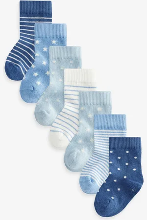 Next Blue/White 7 Pack Baby Socks (0mths-2yrs) 1