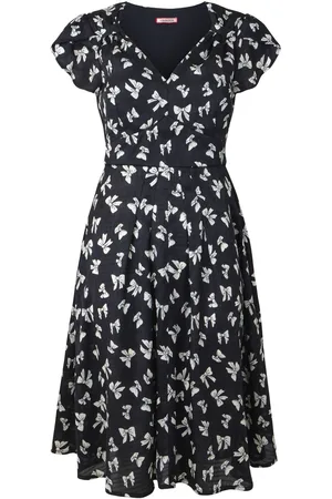 Joe Browns Bow Print Knee Length Dress AU 18