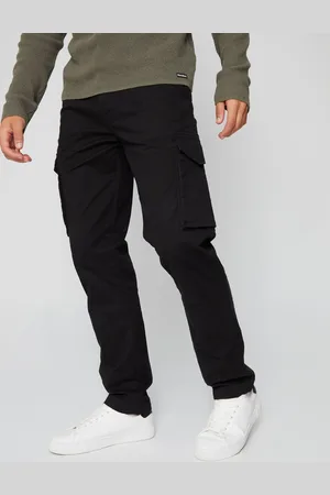 Threadbare Black Cargo Style Trousers 38