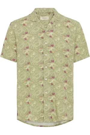 Blend Crab Print Resort Short Sleeve Shirt large