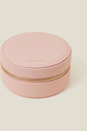 Accessorize Pink Medium Round Jewellery Box One