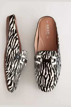 Next Forever Comfort Leather Hardware Trim Detail Loafer Mules AU 5.5 (EU 36)