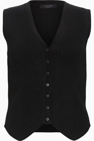 AllSaints AllSaints Black Cruz Waistcoat S