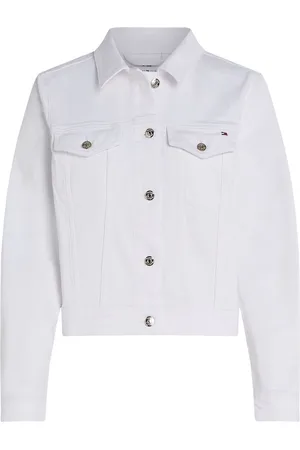Tommy Hilfiger White Slim Denim Jacket AU 14