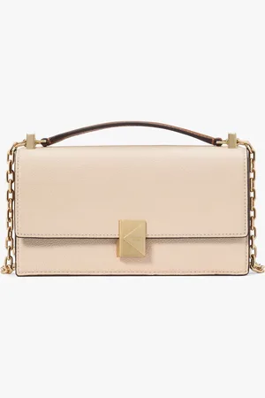 Kate Spade Deco Mini Flap Chain Cross-Body White Bag One