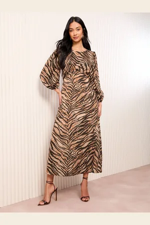 Friends Like These Satin 3/4 Puff Sleeve Midi Dress AU 24