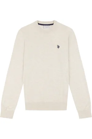U.S. Polo Assn. U. S. Polo Assn. Cream Mens Cotton Crew Neck Jumper XL