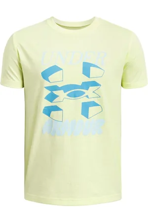 Under Armour Yellow 100% Cotton Wordmark Logo Short Sleeve T-Shirt 13