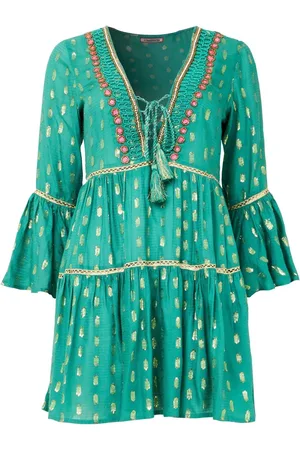Joe Browns Tiered Beaded Boho Mini Dress AU 12