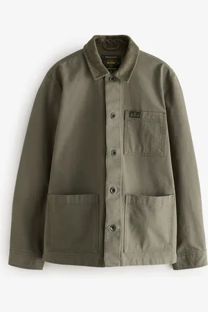 Next Canvas Chore 100% Cotton Jacket With Corduroy Collar 4XL