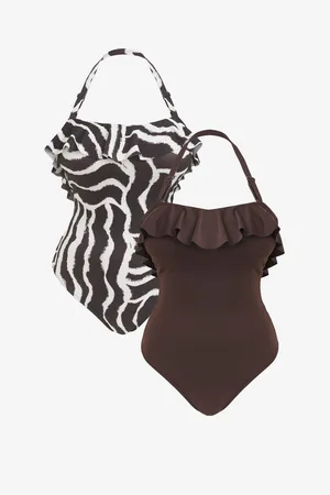 Simply Be Brown Value Swimsuits 2 Pack AU 26