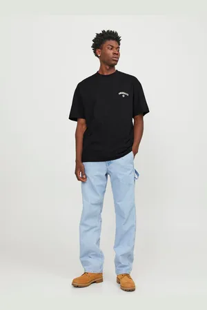 JACK & JONES Black Back Print 100% Cotton T-Shirt xlarge