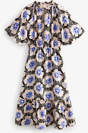 Laura Ashley Kelby Floral Puff Sleeve Midaxi Dress AU 14