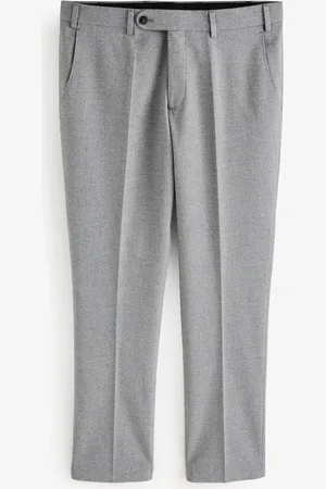 Remus Grey Tapered Fit Wool Rich Trousers 36W x 31L (UK 36 R)