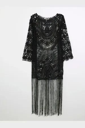 River Island Crochet 100% Cotton Tunic Dress L