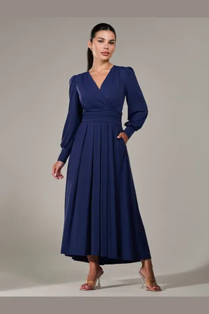 Jolie Moi Petite Petite Long Sleeve Soft Silky Jersey Maxi Dress AU 8 Petite