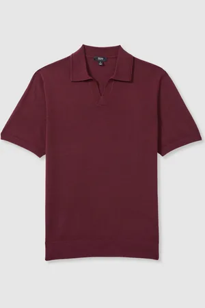 Reiss Duchie Merino Wool Open Collar Polo Shirt XL