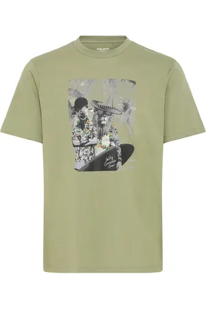 Blend Green Holiday Printed Short Sleeve 100% Cotton T-Shirt xlarge