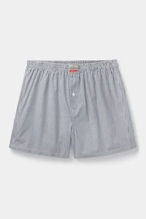 Aubin Blue Forbes Woven Boxers S