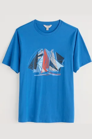Seasalt Cornwall Light Blue Mens Midwatch 100% Cotton T-Shirt large