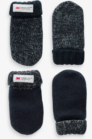 Next Navy Blue Thinsulate Mittens 2 Pack (3mths-6yrs) 3