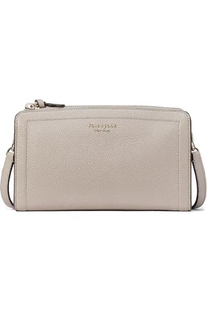 Kate Spade Small Grey Knott Pebbled Leather Cross-Body Bag One