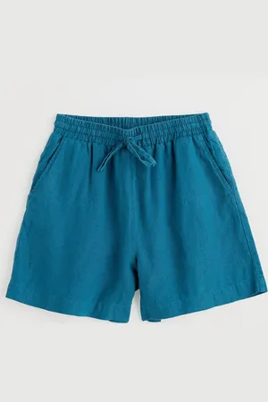 Seasalt Cornwall Tide Flow 100% Linen Shorts AU 12
