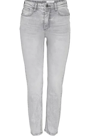 Noisy May Grey High Waisted Mom Jeans 29W x 31R (UK 29 R)
