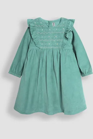 JoJo Maman Bébé Cord Smocked Frill Party Dress 6