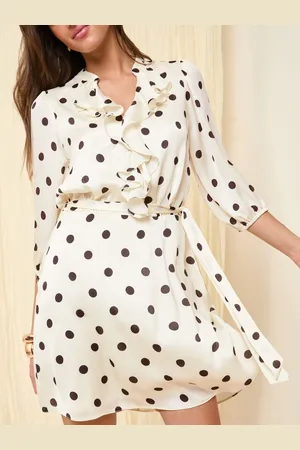 Friends Like These Satin Frill 3/4 Sleeve Mini Dress 14