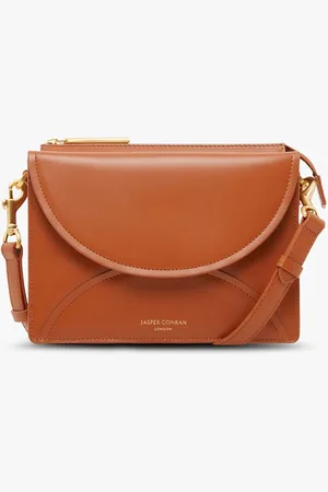 Jasper Conran Darcey Leather Double Flap Cross-Body Bag One
