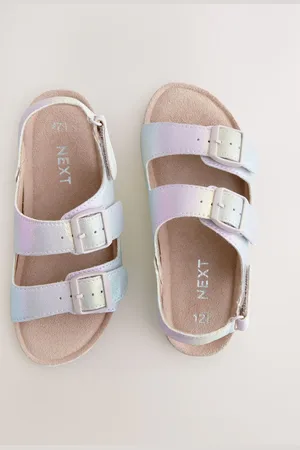 Next Rainbow Metallic Wide Fit (G) Touch Fastening Strap Corkbed Sandals AU 2.5 (EU 35)